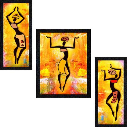 Poster N Frames Set Of 3 modern art African art Digital Reprint 13.5 inch x 10.5 inch Painting
