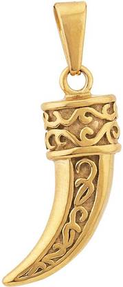 Dare Royal Tiger's Nail Pendant With Chain Gold-plated Stainless Steel Pendant