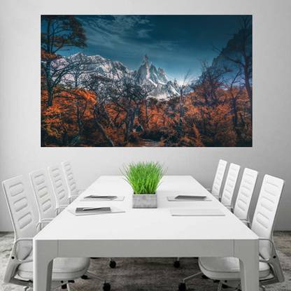 Snow Mountains Wallpaper Poster No Framed Large Painting On Canvas Wall Art Picture for Home Decoration Wall Decor Poster 3D Poster