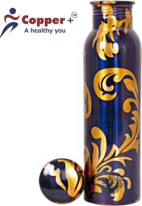 copper plus Printed Copper Water Bottle, 1 Litre 1000 ml Bottle