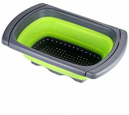 Luxafare Collapsible Dish Pan with Draining Plug Collapsible Colander