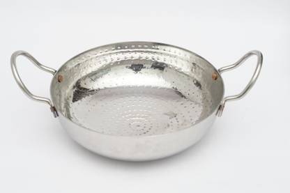 EGLOB Stainless steel Kadai 3 Litre with Heavy Base Cookware Set