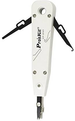 Proskit CP-3141 Heavy Duty Free and Smooth Punch Tool Crimping tool Krone Tool Impact Punchdown Tool IO insertion Tool Ratchet Type for 110 krone type Amp Modules Telephone Krone Tool Kronning Telephone Wire Junction Box Manual Crimper