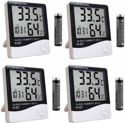 Trendyby HTC-04 Digital HTC Clock Pack of -4 with High Accuracy LCD Thermometer