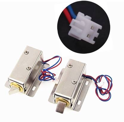 INVENTO 12V DC 0.8A Solenoid Lock Electric Lock Assembly Solenoid Cabinet Drawer Door Lock Tongue Latch Automotive Electronic Hobby Kit