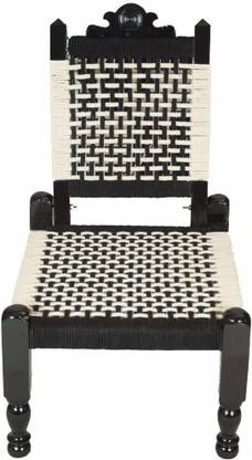 THE ROYAL CRAFTS THE ROYAL CRAFTS BLACK & WHITE FOLDING CHAIR Solid Wood Living Room Chair