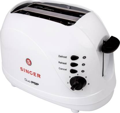 Singer DUO POP(SPT 702 DWT) 700 W Pop Up Toaster Price in India - Buy  Singer DUO POP(SPT 702 DWT) 700 W Pop Up Toaster Online at Flipkart.com
