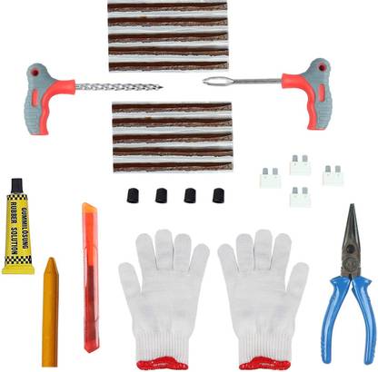 TIREWELL TW-5006 10 in 1 Universal Car Bike SUV Motorcycle Flat Tire Tubeless Tyre Puncture Repair Kit