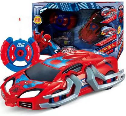Toy Joy Spider-Man collision deformation stunt high speed racing car