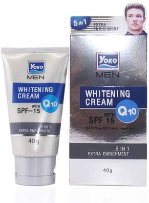 Yoko Sunscreen - SPF 50 Men Whitening Cream. Contains Q10 and SPF 15