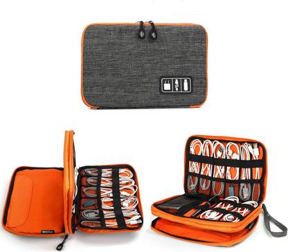TechXp Double Layered Electrnonics Accessories Organizer Bag
