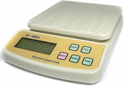 ROBMOB Premium Quality Electronic Compact Kitchen Scale SF-400A (1gm to 10kgs) Weighing Scale  (OFF WHITE) Weighing Scale