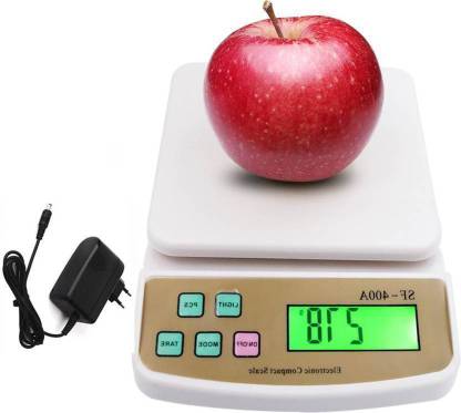 ROBMOB  Electronic Digital Kitchen Weight Machine Capacity 10Kg Multipurpose Sf400a Weighing Scale  (White) Weighing Scale