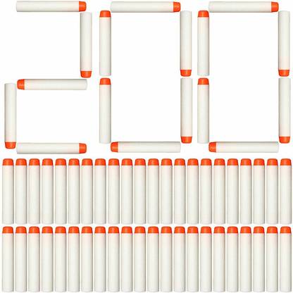 AMOSTING 200Pcs Refill Darts For Nerf N Strike Elite Glow At The Dark Bullets Pack