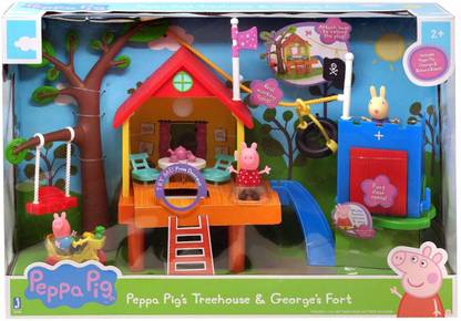 Peppa Pig Nick Jr. s Treehouse And Georges Fort Playset