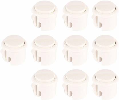 Eg Starts OEM 10x Arcade 30mm Push Buttons Perfect Replace for OBSF-30 OBSC-30 OBSN-30 Push Button Arcade Arcade Fighting Game DIY Kits Parts Mame Jamma Games - White