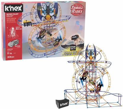 Knex Bionic Blast Roller Coaster Building Set With Ride It!