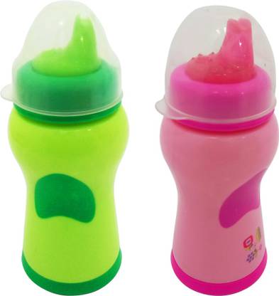 Little Kids Feeding/Nursing Plastic Bottle with Handle & Soft Nipple - 250 ml