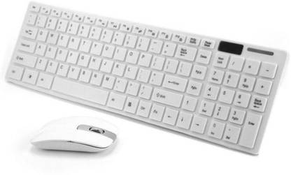 Mnenterprises Wireless Keyboard & Mouse Combo White Combo Set