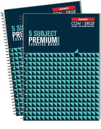 LUXOR ubject Spiral Premium Exercise , Single Ruled A4 Notebook Single 500 Pages