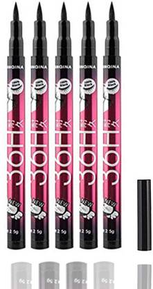 YANQINA waterproof eye liner 36 hours stay pack of 4 10 g (Deep black) 410 g