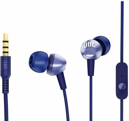 JBL C200SI in-Ear Headphones with Mic (Mystic Blue) Wired