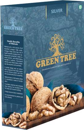Green Tree SILVER PREMIUM WALNUT KERNELS (Akhrot) Pack of 1 Walnuts