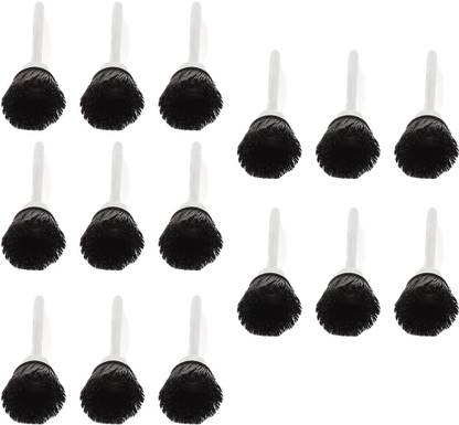 DIY Crafts 15 Pcs 15mm Dia Soft Black Nylon Brush Polishing Wheel Rotary Tool