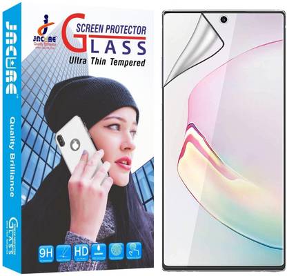 जैकरे स्क्रीन गार्ड Samsung Note 10 Plus के लिए एंटी फिंगरप्रिंट स्क्रैच प्रूफ बबल फ्री स्क्रीन प्रोटेक्टर के लिए