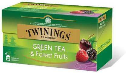 TWININGS forest fruit Raspberry Green Tea Bags Box