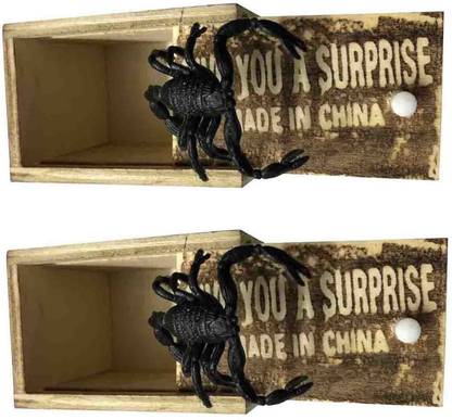 VK MART Spider Prank Scare Box, Wooden Surprise Box Handmade Fun Practical Magic Kit Gag Toy