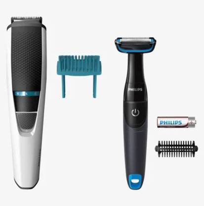 PHILIPS BT3203/85 Beard Trimmer + Body Groomer Combo Kit Pack Trimmer 45 min  Runtime 10 Length Settings