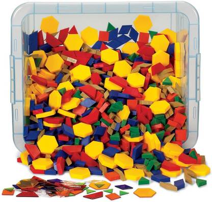 Eta Hand2Mind hand2mind Plastic Pattern Blocks Classroom Bulk Kit (Set of 1250)