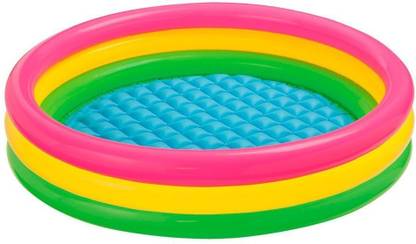 TOYLAND Inflatable Swimming Pool Bath Tub, 3 Fit warmhot Water (Multicolor, 3ft, Foldable, 0-6 Years) Inflatable Pool