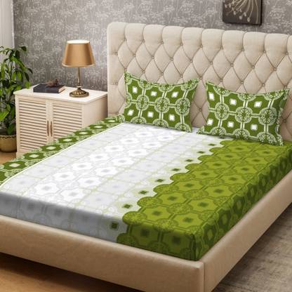 Bombay Dyeing 100 TC कॉटन डबल प्रिंटेड बेडशीट