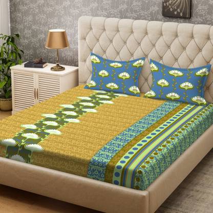 Bombay Dyeing 100 TC Cotton Double Printed Flat Bedsheet