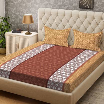Bombay Dyeing 100 TC Cotton Double Printed Flat Bedsheet