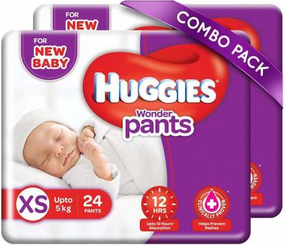 Huggies Wonder Pants Extra Small Size Diaper Pants Combo - XS