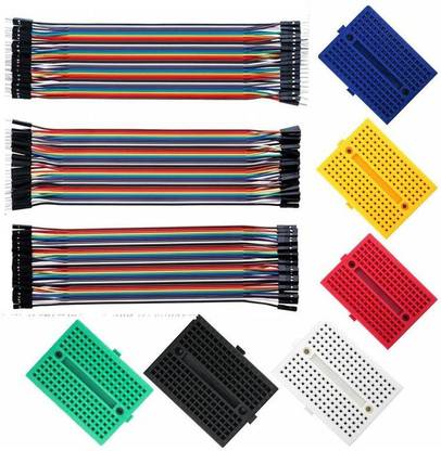 Fedus 6 PCS 170 points Breadboard Jumper Wires M to F M to M F to F Electronic Components Electronic Hobby Kit