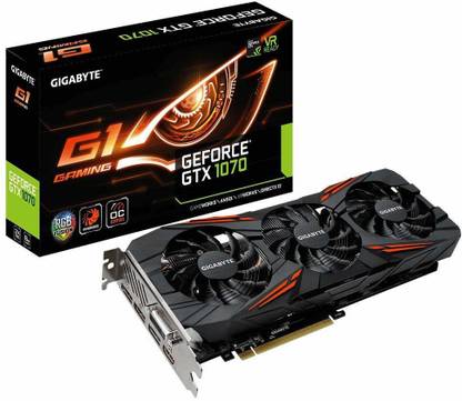 GIGABYTE G1 Gaming GV-N1070G1 GDDR5 8 GB AMD/ATI Chipset 256 bit 80008 MHz Graphics Card