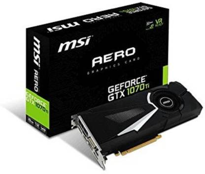 MSI GTX 1070 Aero 8G OC GDDR5 8 GB AMD/ATI Chipset 256 bit 1721 MHz Graphics Card