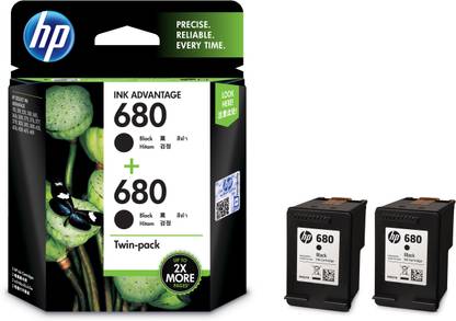 HP 680 Black - Twin Pack Ink Cartridge