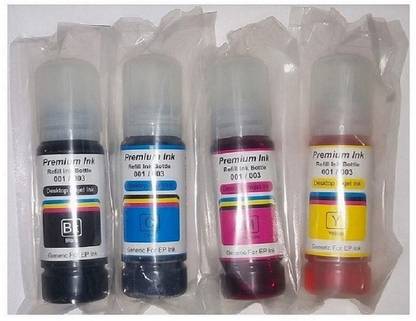 KATARIA Ink Refill for Epson 001 003 Compatible Epson L4160 Black + Tri Color Combo Pack Ink Bottle