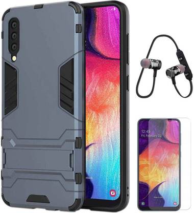TBZ Cover Accessory Combo for Samsung Galaxy A50 with Bluetooth Headset Headphones and Tempered Screen Guard
