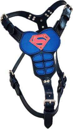 ZIIZO ZIIZO Genuine Leather Superman Dog Harness Large Dog Standard Harness