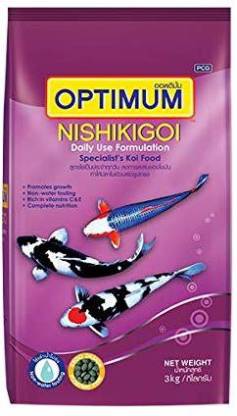 pcg Optimum Nishikigoi Floating Large Pellet 3 kg Dry Adult, Young Fish Food