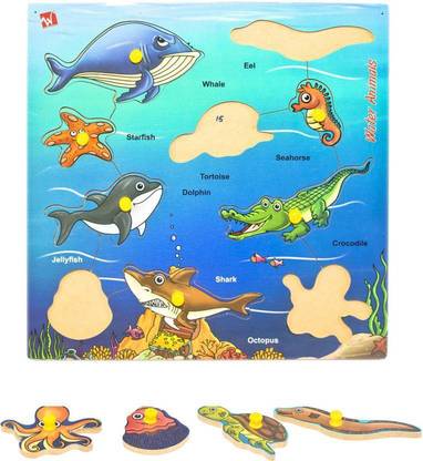 SALEOFF (Jellyfish, Starfish Shark & Whale) Water Animal Pinewood