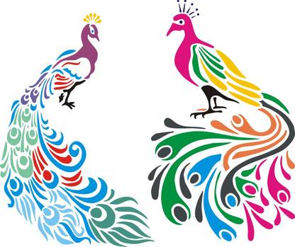 Incredible Gifts IGRangoliComboPeacock02 Rangoli Stencil
