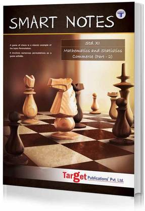 Std 11th Mathematics And Statistics - 2 Smart Notes Book, Commerce (Maharashtra Board)