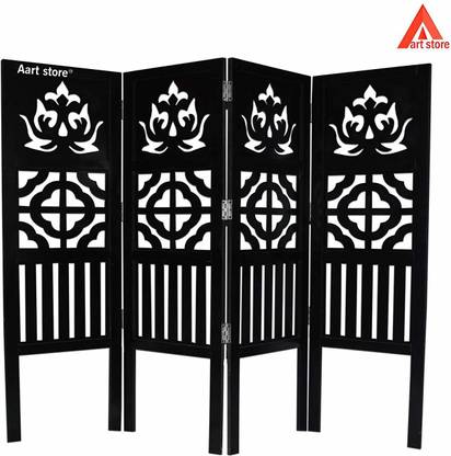Aart Store Aart Store Panel Folding Room Divider Screen, 5 Ft Tall Wood Oriental Freestanding Partition Privacy Room Divider for Home, Office, Restaurant, Bedroom Engineered Wood Decorative Screen Partition